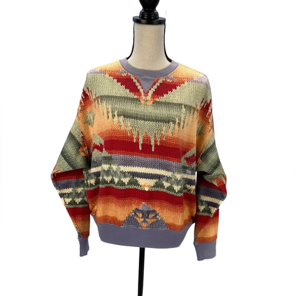 Polo Ralph Lauren Tops - Polo Ralph Lauren Long Sleeve Crew Neck Print Sweatshirt - Purple Orange - SP